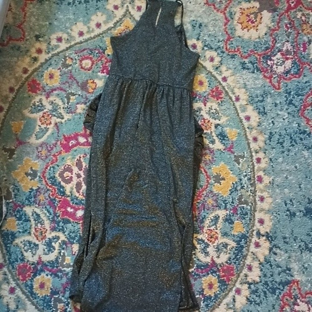 Bcbgeneration Metallic Gray Silver Midi Cocktail … - image 4